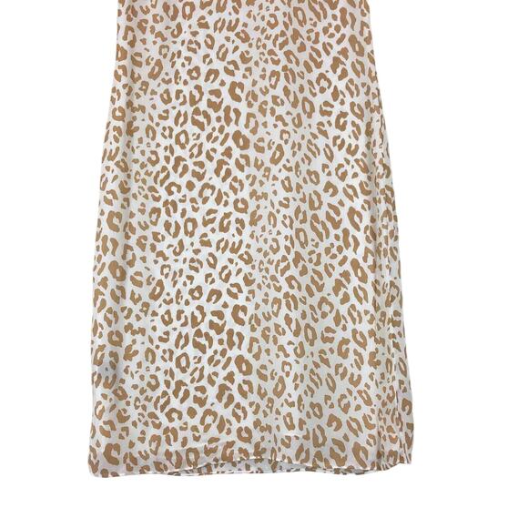 Jenni Kayne Womens 100% Silk Midi Shift T-Shirt Dress Size XS Cheetah Minimalist - Picture 5 of 10